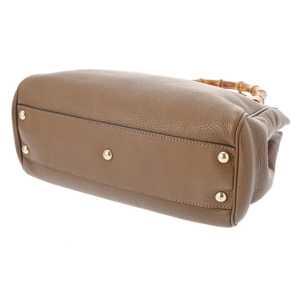 Gucci Bag Top Handbag Handle Bamboo Calfskin Brown - Picture 5 of 11